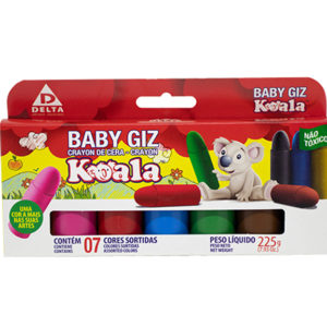 BABY GIZ DE CERA KOALA 7 CORES